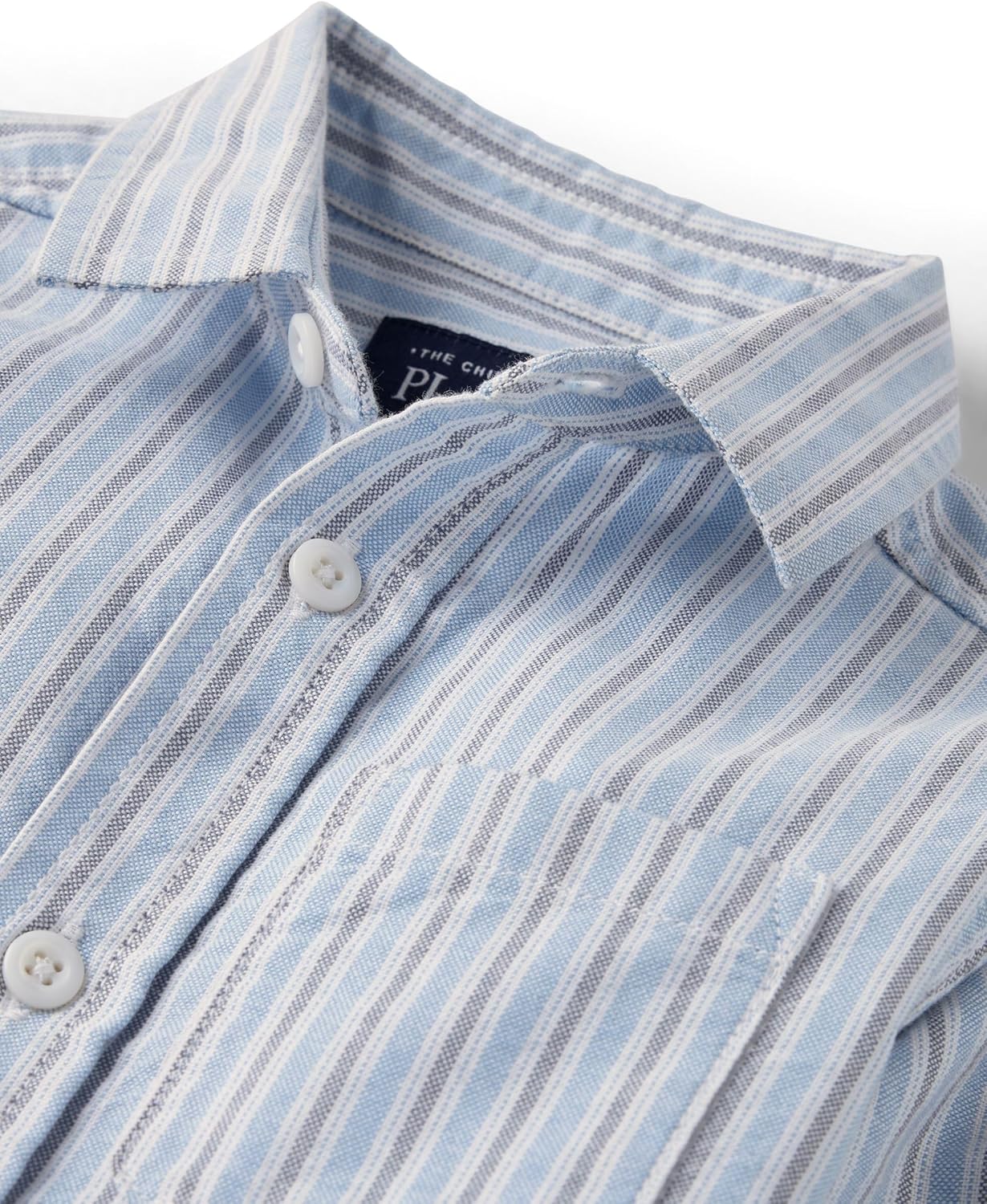 The Children's Place Baby Boys' and Toddler Long Sleeve Oxford Button Down Shirt - Image 2