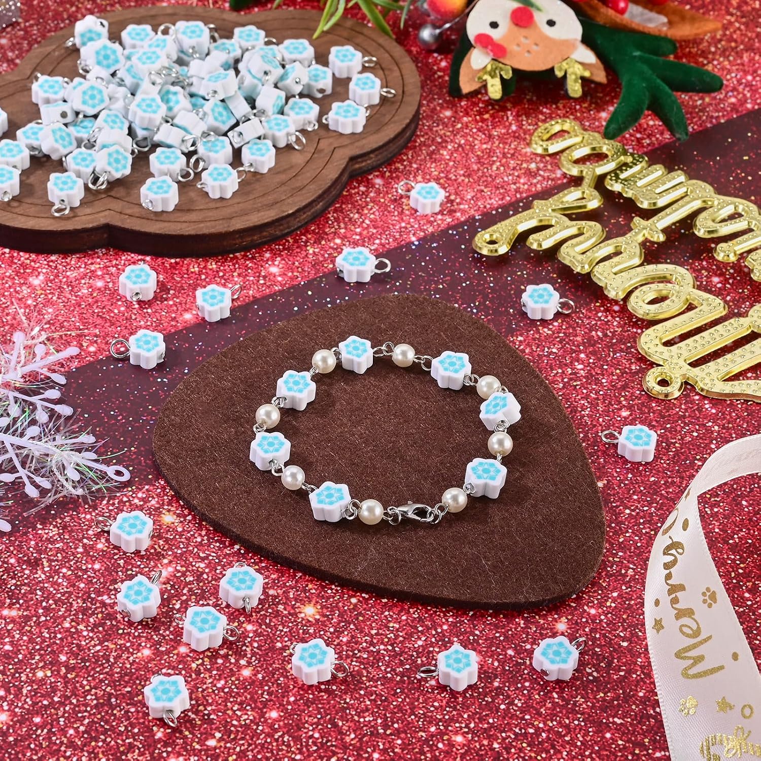 Winter Snowflake Charms Pendant for DIY Jewelry Crafts image 2