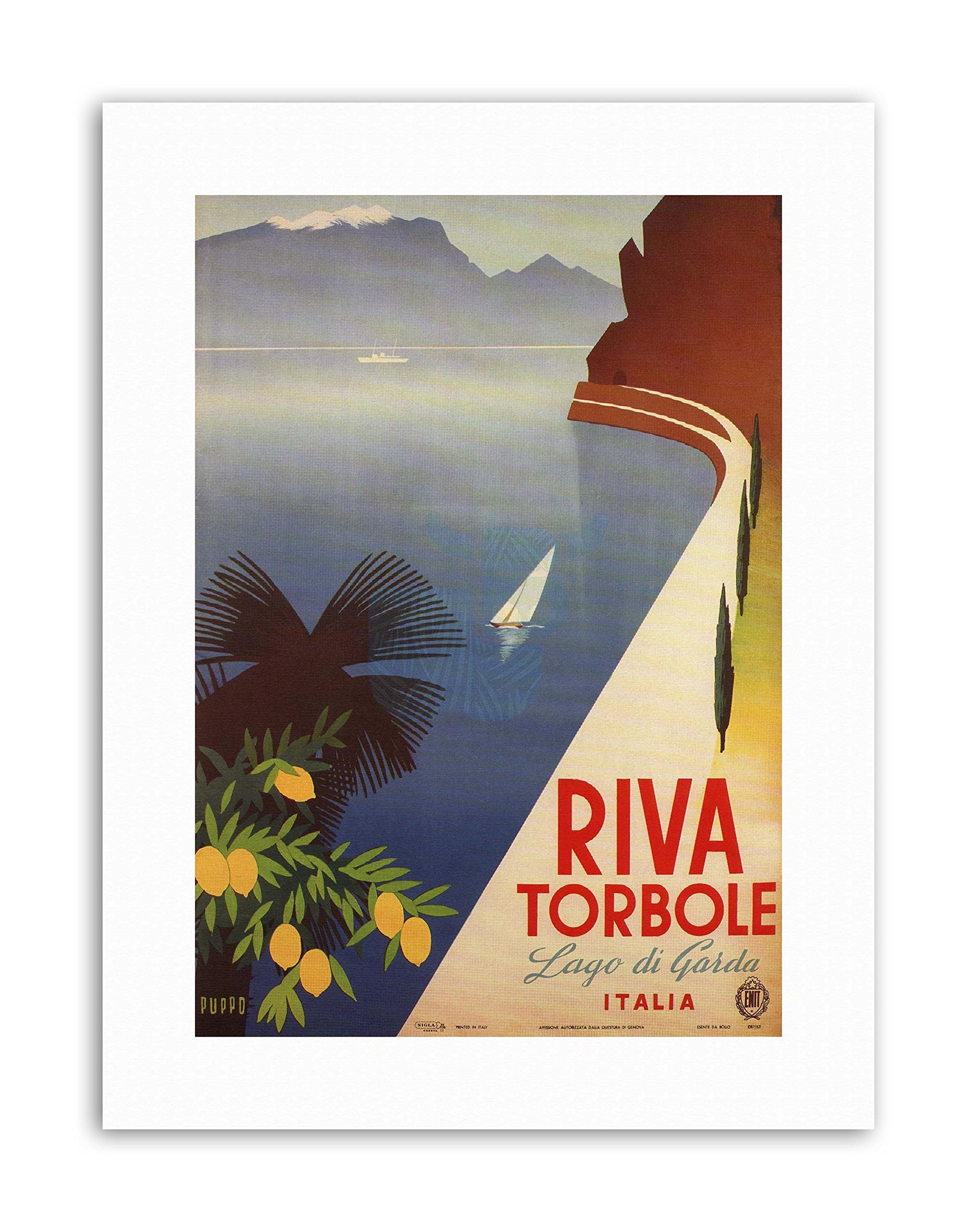Wee Blue Coo Riva Torbole Lake Garda Italy Travel Canvas Art Print