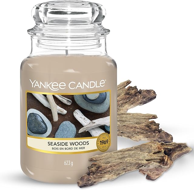 Yankee Candle świeca zapachowa w słoiku (duża), Seaside Woods, czas palenia do 150 godzin