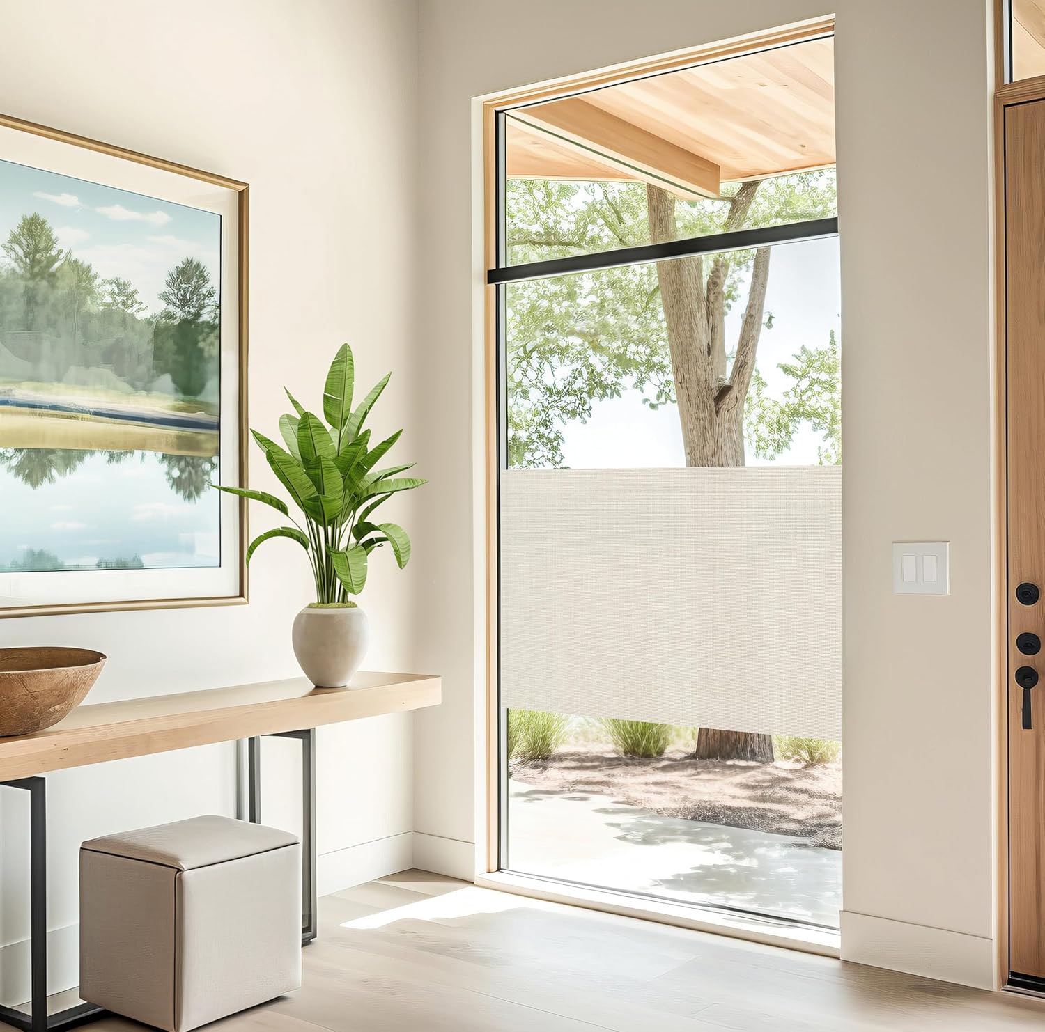 Artscape Fog | Woven Window Privacy Film | UV Protection | PVC-Free | Easy to Apply & Removable | 23.5 x 41.5 inches | Made in Belgium