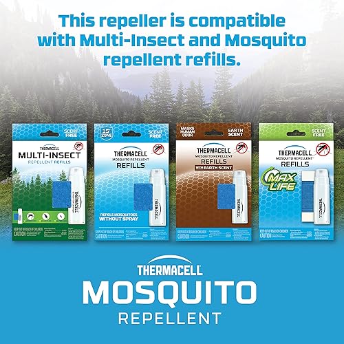 Miniatura 26 de Thermacell MR300 - Repelente de mosquitos portátil, altamente efectivo, incluye repuestos de 12 horas de larga duración, no es aerosol, libre