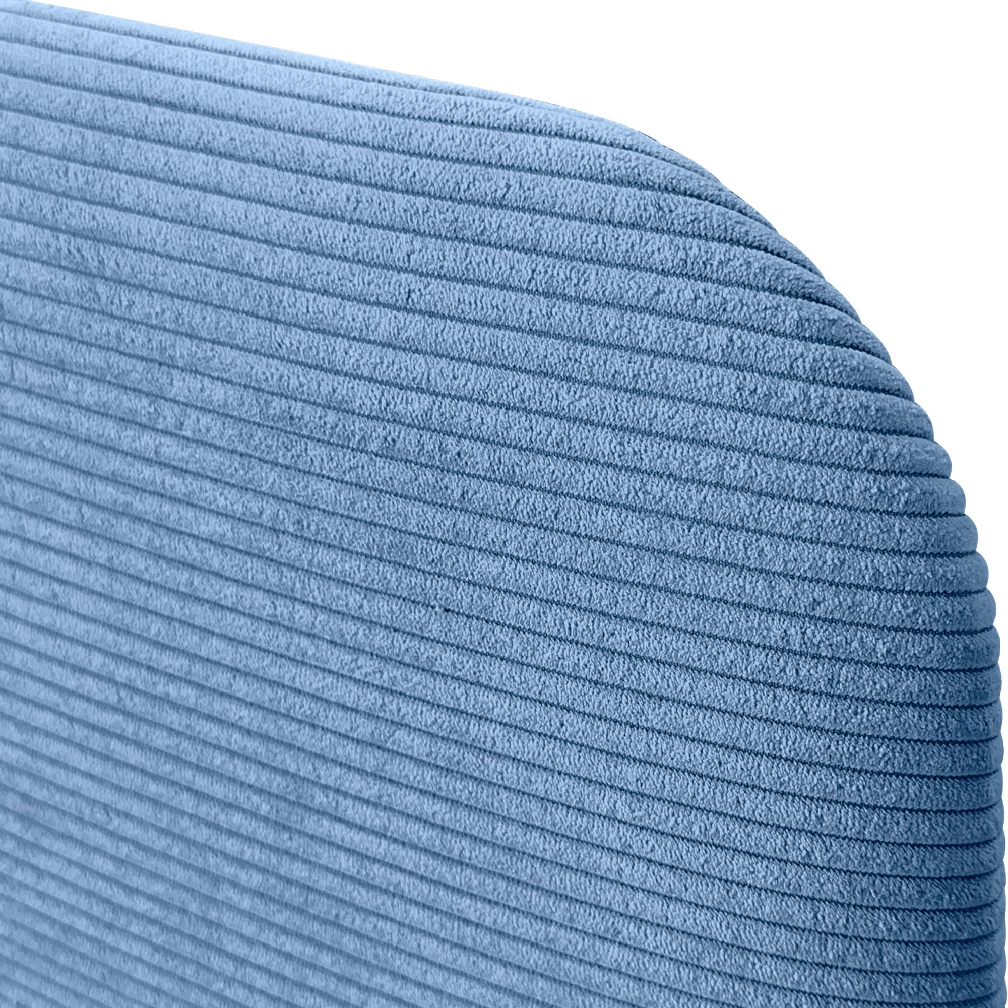 DHOME Testiera Imbottita Liscia Arrotondata in Velluto Premium per Parete Acustica Testate Letto Fonoassorbenti Camera da Letto (Blu, 160cm)