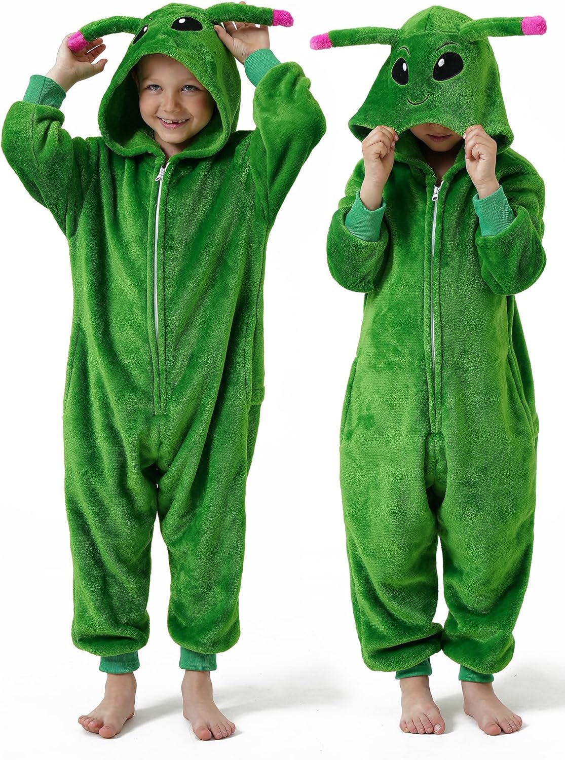 Kids Boys Girls Halloween Onesie Costume,One Piece Pajamas,Halloween Funny Animal Onesie Cosplay Costume 3-14Y
