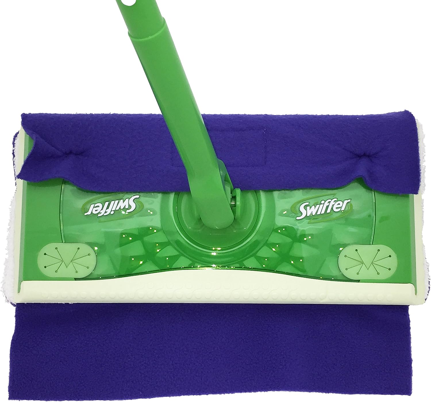 Wet Mop Pads for Sweeper - 2 Sided Fleece & Terry Cloth - Washable Reusable by Xanitize (4-Pack) (Standard, Purple, Blue, Green, Pink)