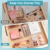 Set de 25 organizadores de cajones de plástico transparente Vtopmart, 4 tamaños versátiles para baño y tocador, bandejas organizadoras para maquillaje, dormitorio, utensilios de cocina y oficina | Organizador de maquillaje versátil de 4 tamaños, contenedores pequeños para maquillaje, joyas, dormitorio, utensilios de cocina y oficina 3