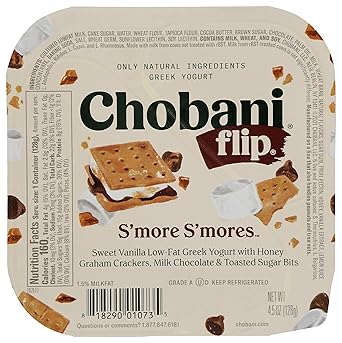 Chobani Flip Low-Fat Greek Yogurt Chocolate Smore Smores 4.5oz