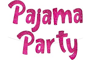 Pajama Party Pink Glitter Banner: The Perfect Touch for Your Girls' Night In
