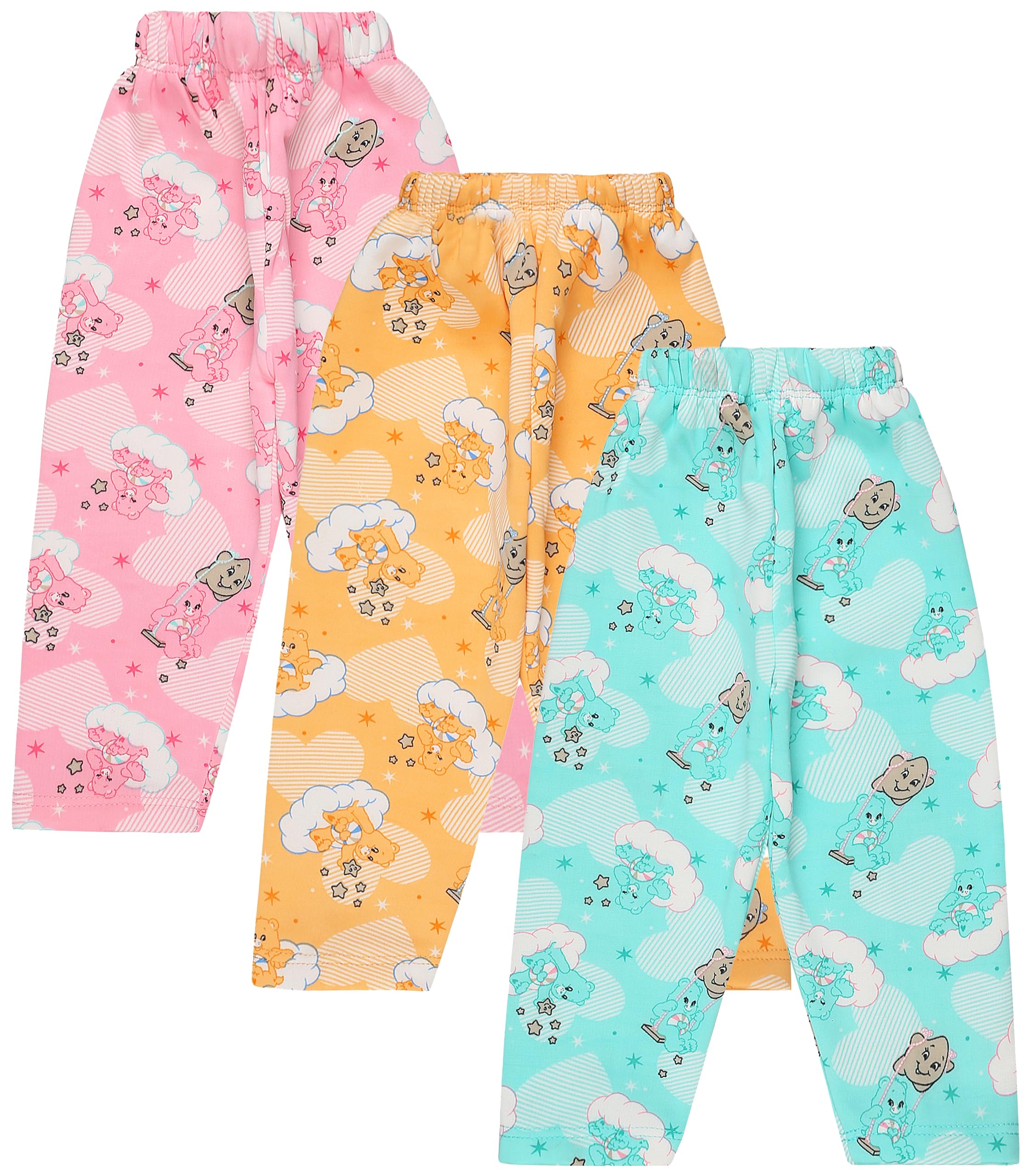 BTfashUnisex Kids Regular Fit PolyCotton Pajama Pants Pack of 3