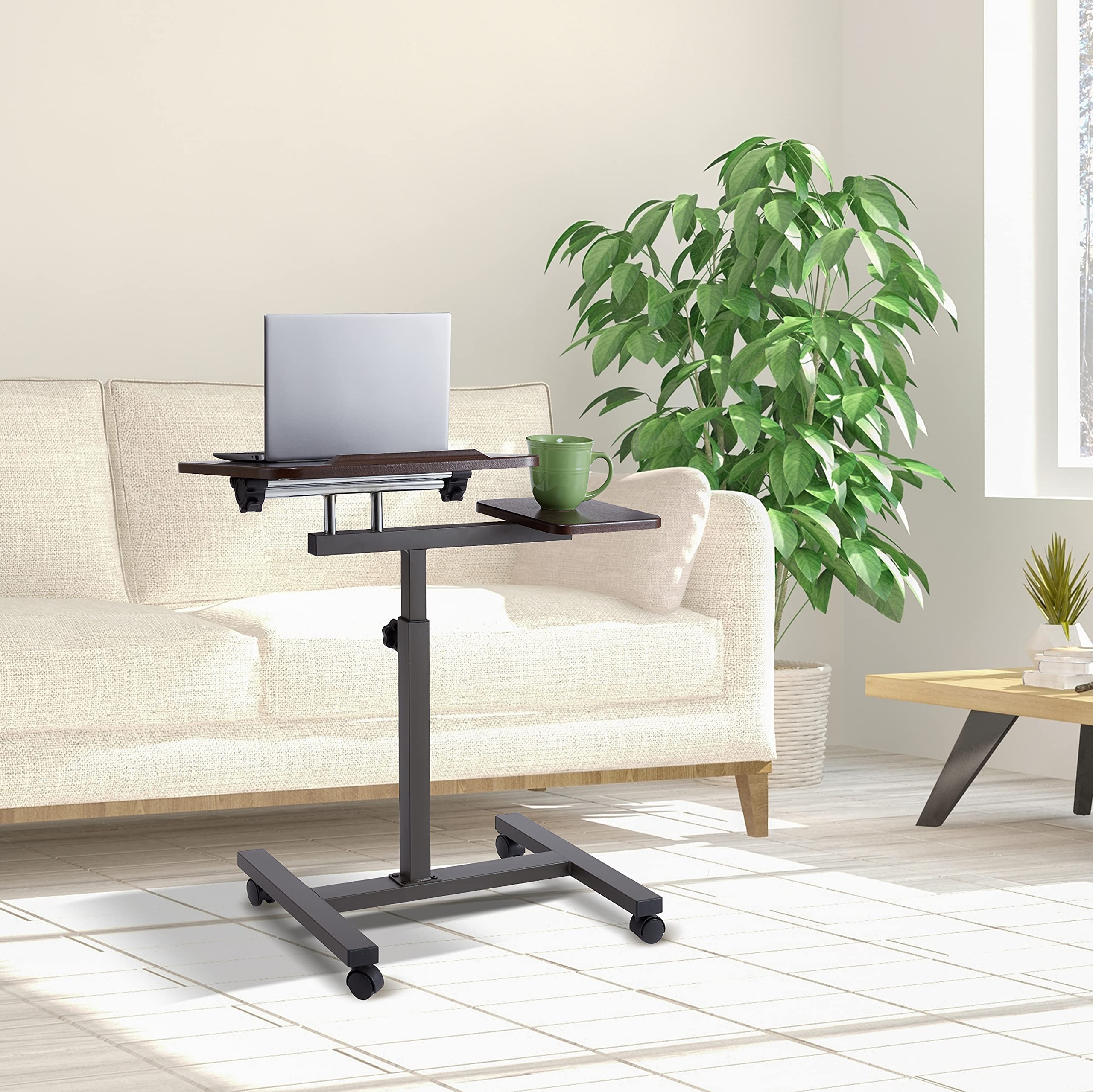 Seville Classics SolidTop Height Adjustable Mobile Laptop Computer