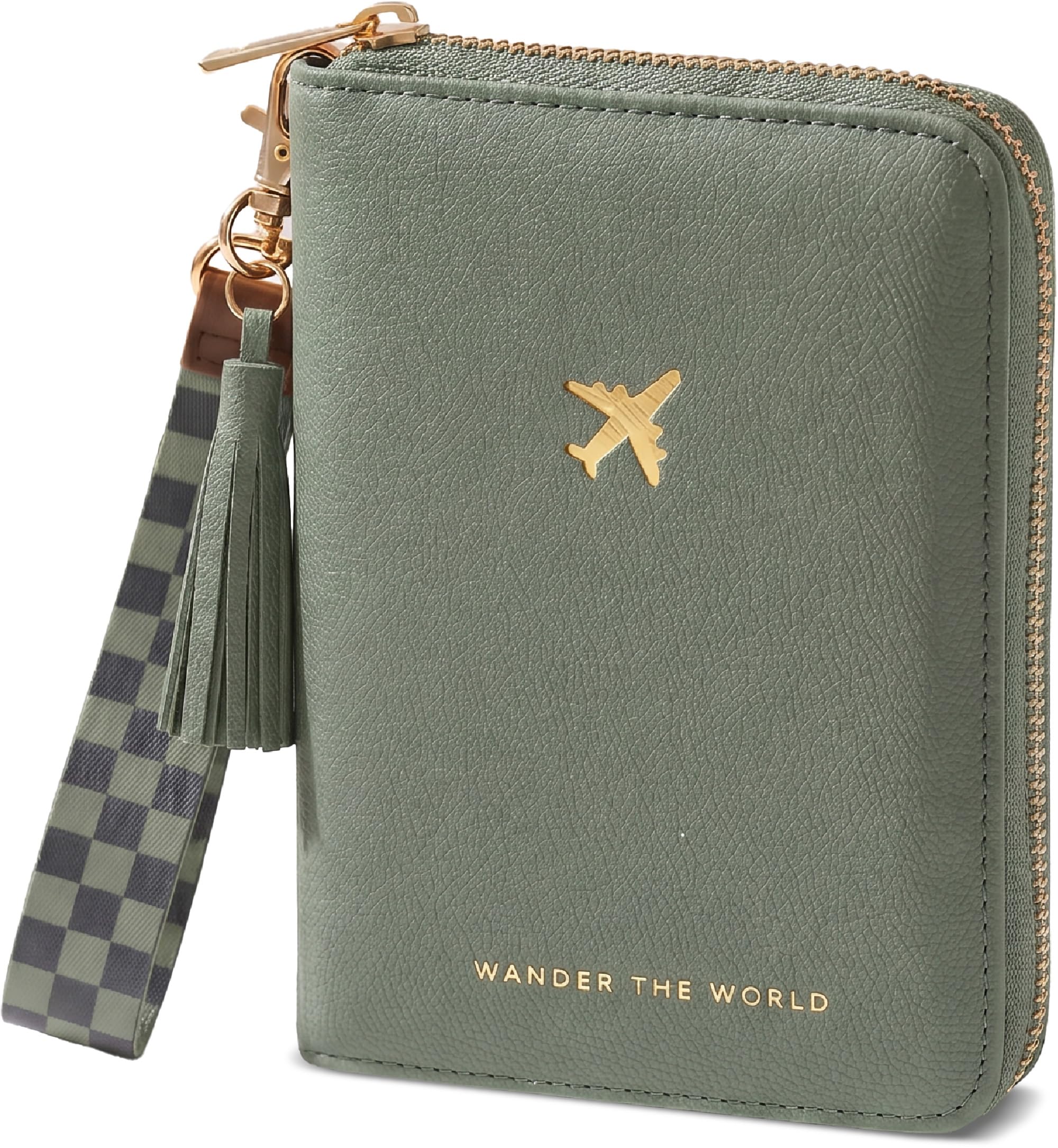 Photo 1 of Beautiful Passport Holder And Travel Wallet with Wristlet Strap - All-in-One Organizer for Women with Card Slots and Tassel Keychain - Perfect RFID Blocking Case to Keep Your Documents Safe