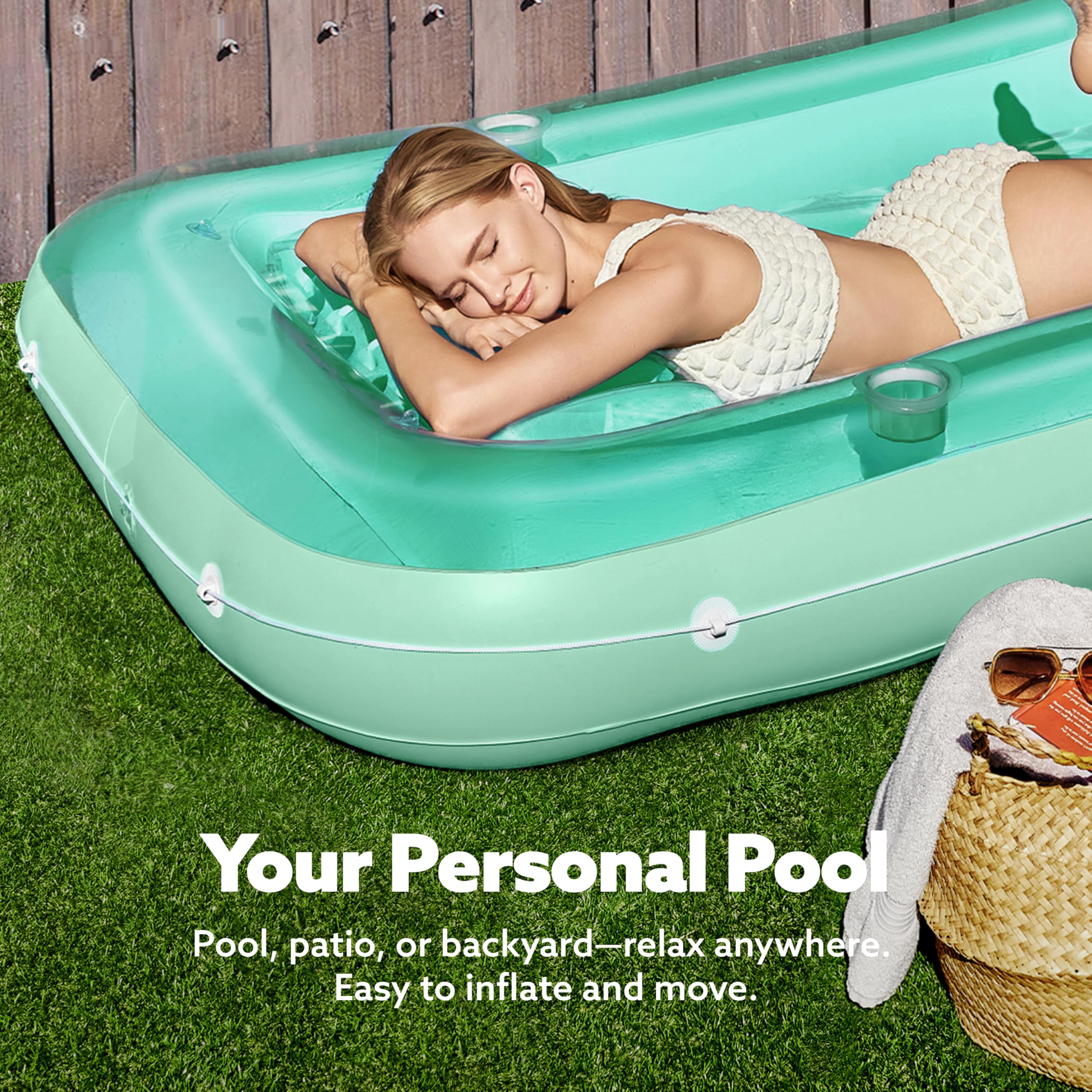 Sloosh gonfiabile abbronzante piscina galleggiante, lettino prendisole per adulti piscina galleggiante, lettino prendisole piscina gonfiabile abbronzante piscina lettino prendisole galleggiante