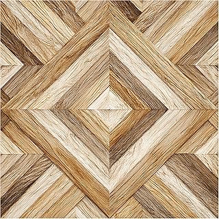 Nuxovilar Peel and Stick Vinyl Flooring, 12x12 Inch Geometric Triangle Marble-Look, Self-Adhesive Waterproof Flooring, 10 Pcs
