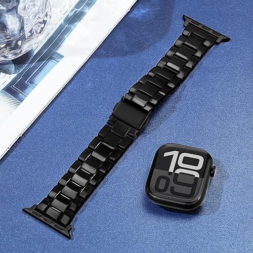 Miniatura 82 de Lightweight Resin Band For Apple Watch Series 11 10 SE 9 8 7 6 5 4 3 2 1 Ultra 3 2, Fashion Adjustable Replacement Strap for iWatch Bands 38mm 40mm