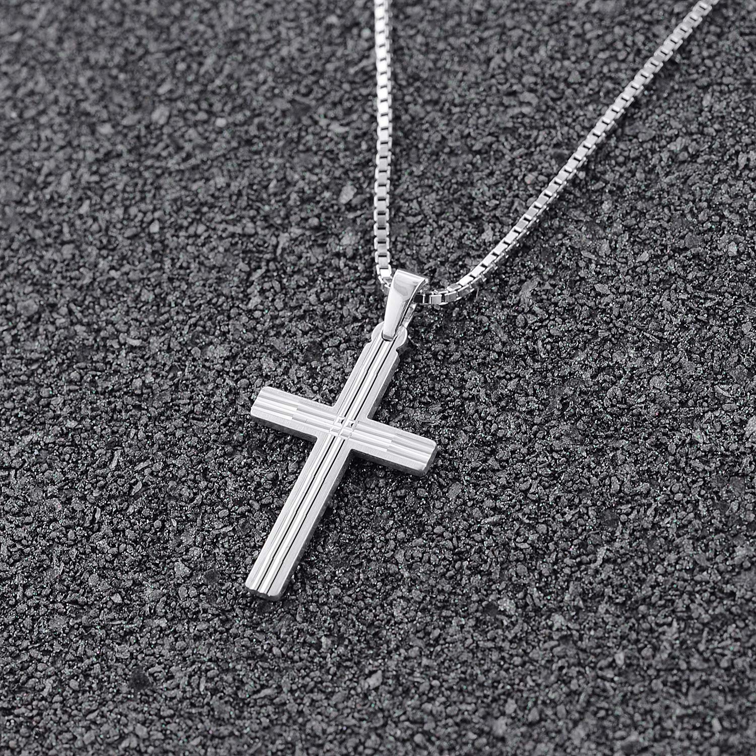 trendor Kreuz mit Herren-Halskette 925 Silber 08480