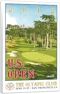 Lee Wybranski Official Golf Art / 2012 U.S. Open Major Championship at Olympic Club / 20" x 30" Wrapped Canvas Print / Golf Gifts for Men