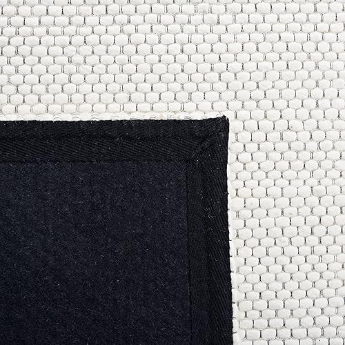 Miniatura 8 de SAFAVIEH Natura Collection - Alfombra de área de 5 x 8 pies, color marfil, lana maciza hecha a mano, ideal para zonas de alto tráfico en sala de