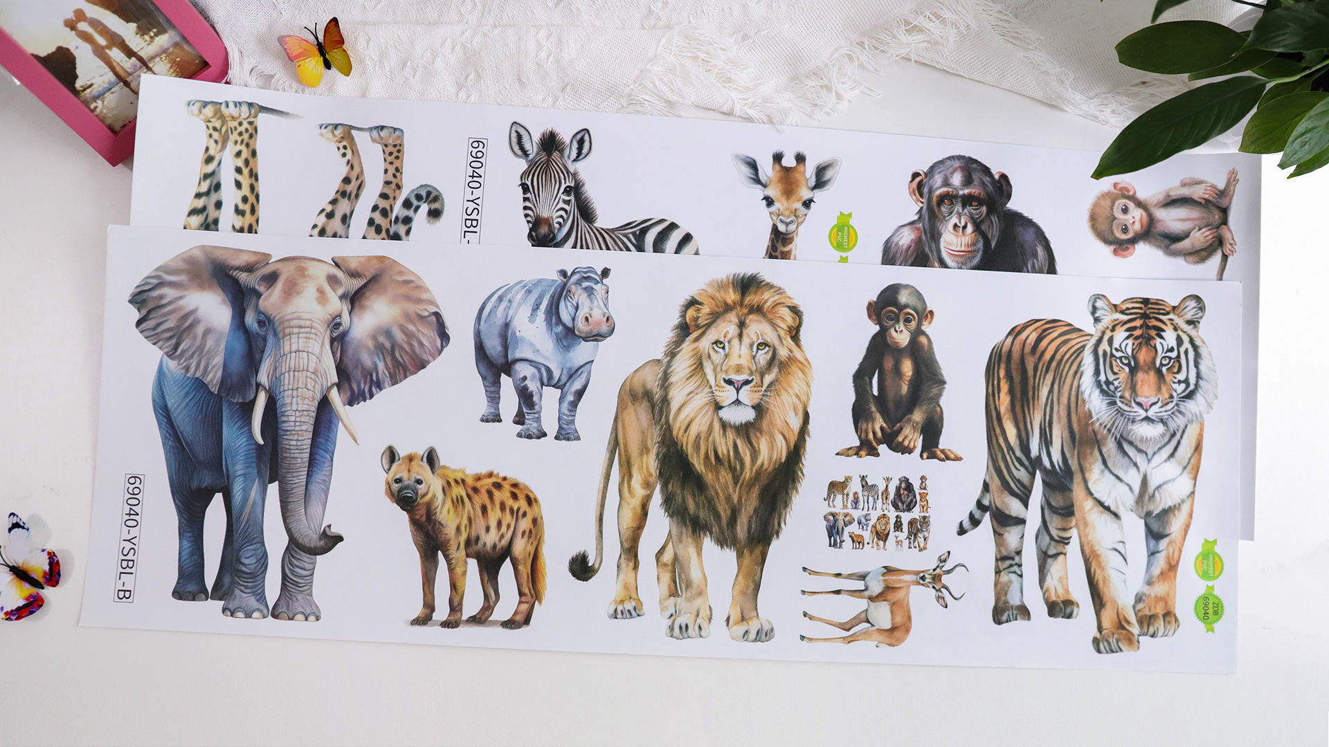 AnyDesign 46 Calcomanías De Gel Gruesas De Animales De La Selva, Animales  De Safari, Calcomanías De, image size:1920x1080