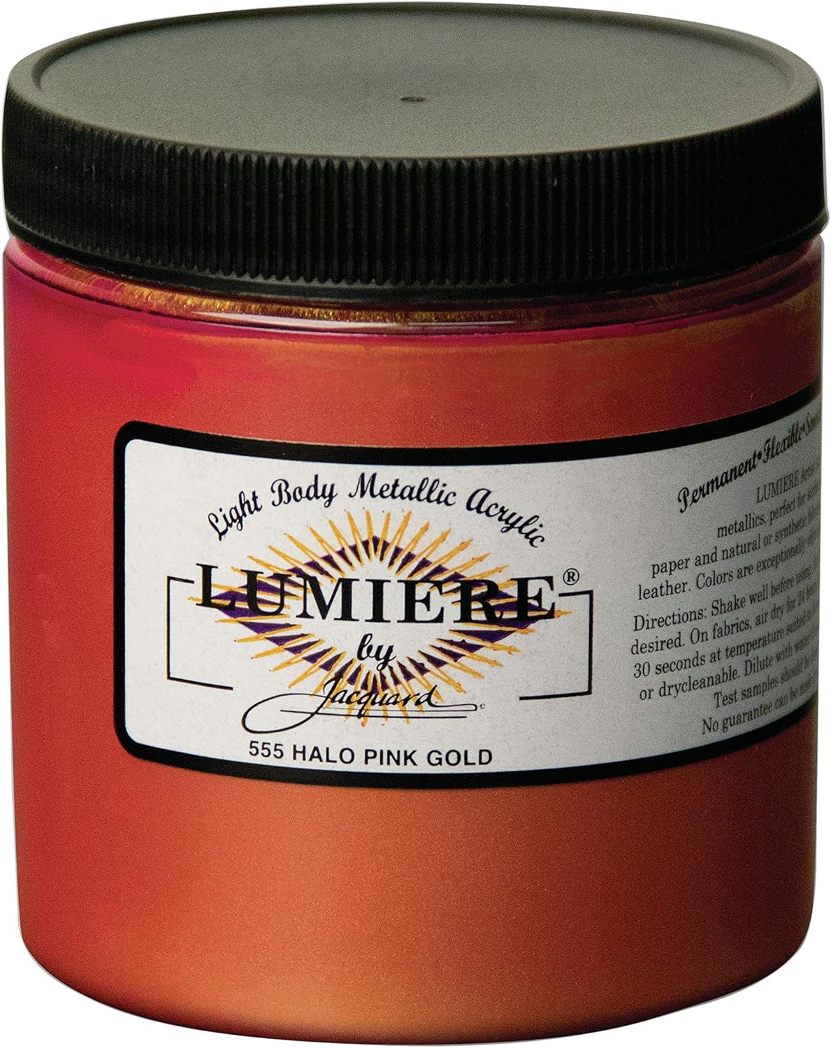 Jacquard Lumiere Fabric Paint Halo Pink, Gold