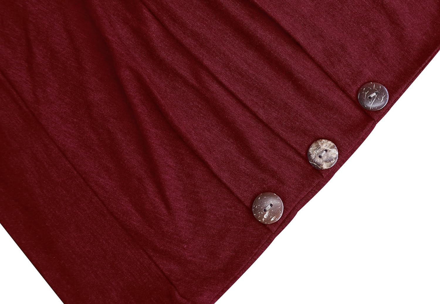 Jescakoo V Neck T Shirts Women Casual Short Sleeve Tunic Tops Spring Dressy Tops Burgundy XL - Image 3