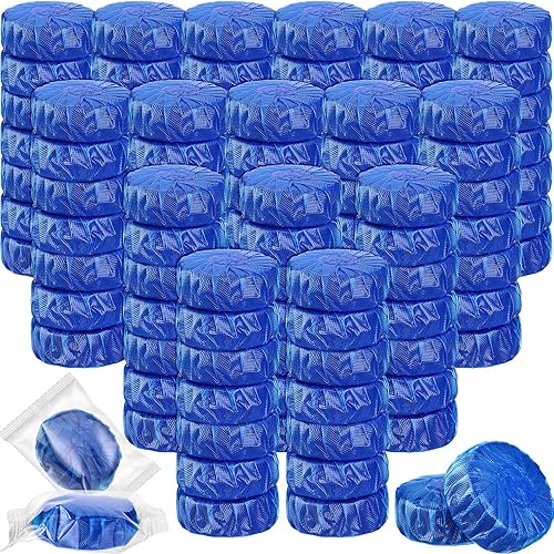 Qualirey Paquete de 60 pastillas limpiadoras automáticas para inodoro, inodoro, de larga duración, para baño, color azul
