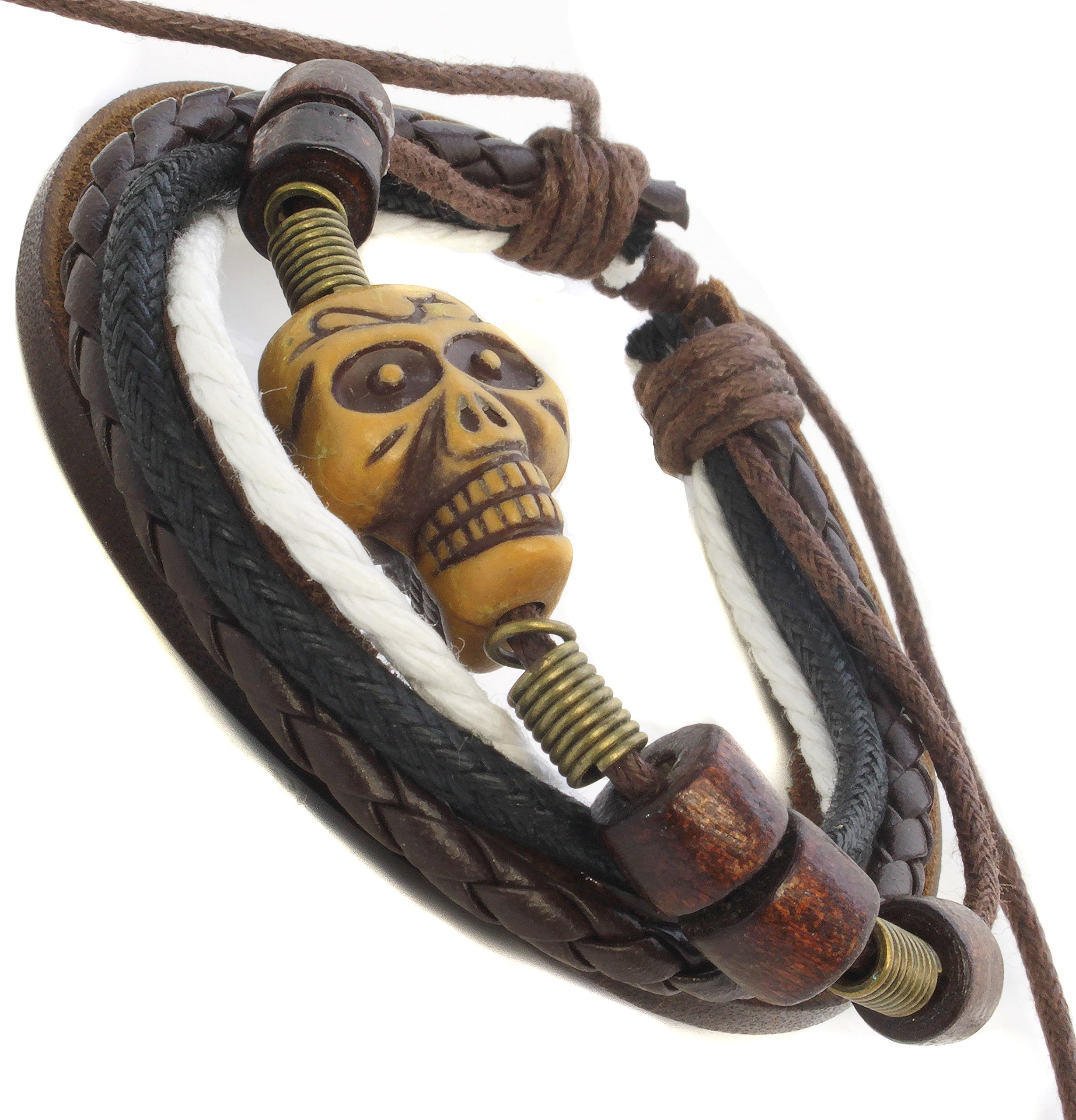 Whirlybird Lifestyle Bracelet Adults Kids Adjustable Friendship Colourful Leather Beaded