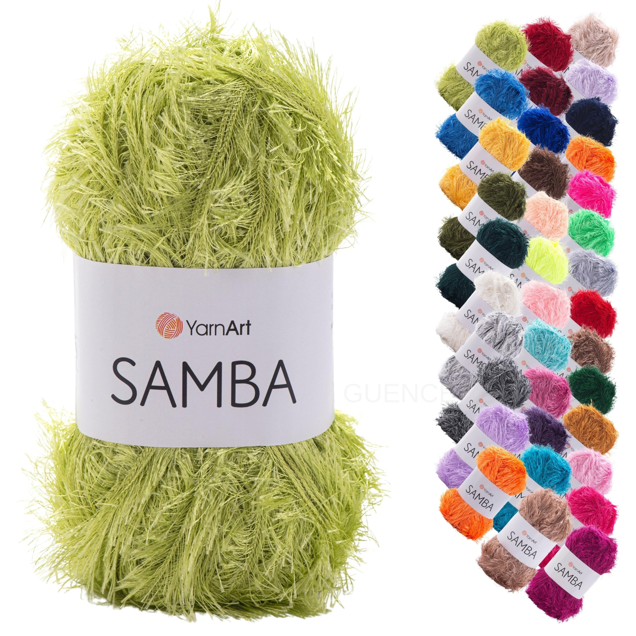 Amazon.com: YarnArt Samba Soft Fur-Like Yarn, 150m Long-Haired