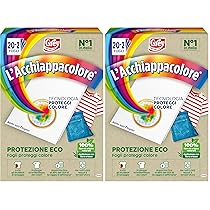 Grey L’Acchiappacolore Protezione ECO, Fogli Cattura Colore Lavatrice Evita Incidenti Lavaggio, Foglietti Acchiappacolore e Anti Sporco, Confezione da 44 fogli