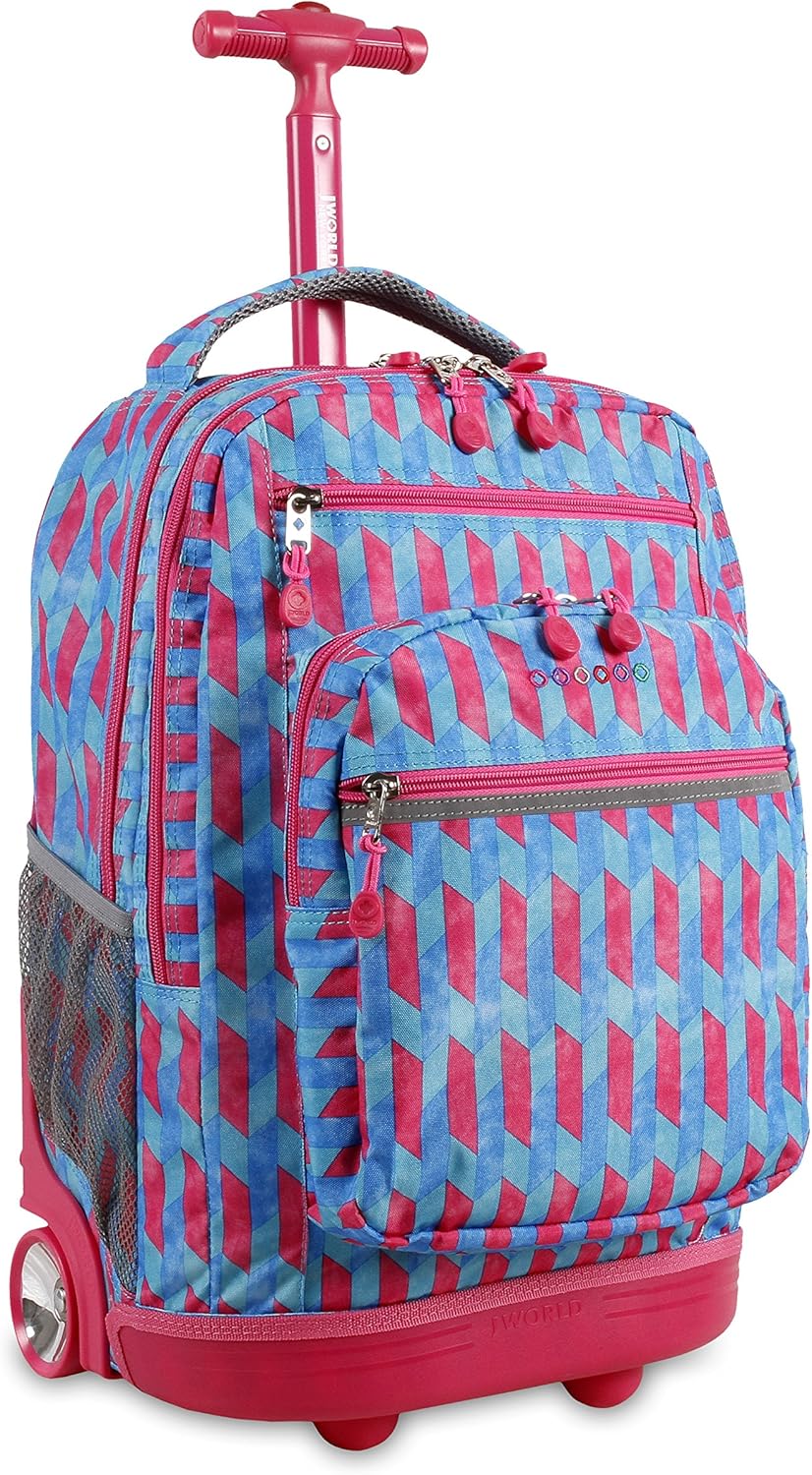 Buy J World New York Sundance Rolling Backpack Roller Bookbag, Nordic