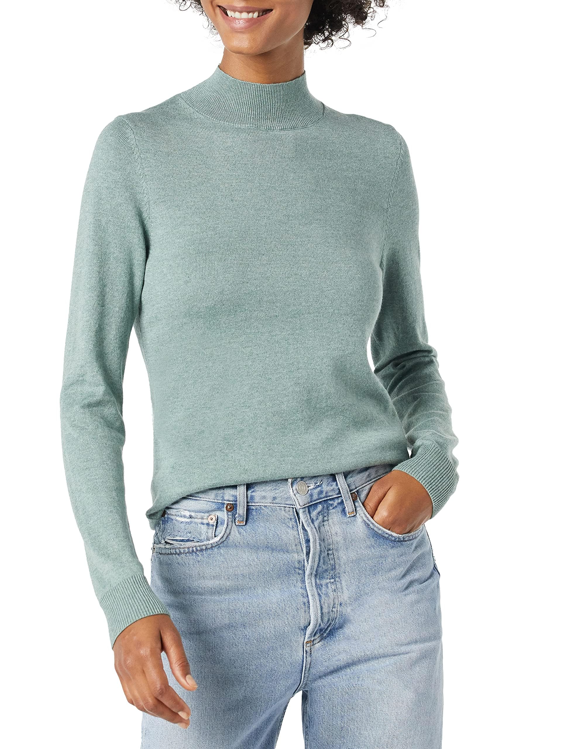 Amazon Essentials Damen Leichter Pullover mit Stehkragen (in Übergröße erhältlich)