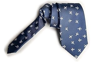 Airplane Necktie - Pilot / Flight Attendant Necktie - Airplane Gift for Men
