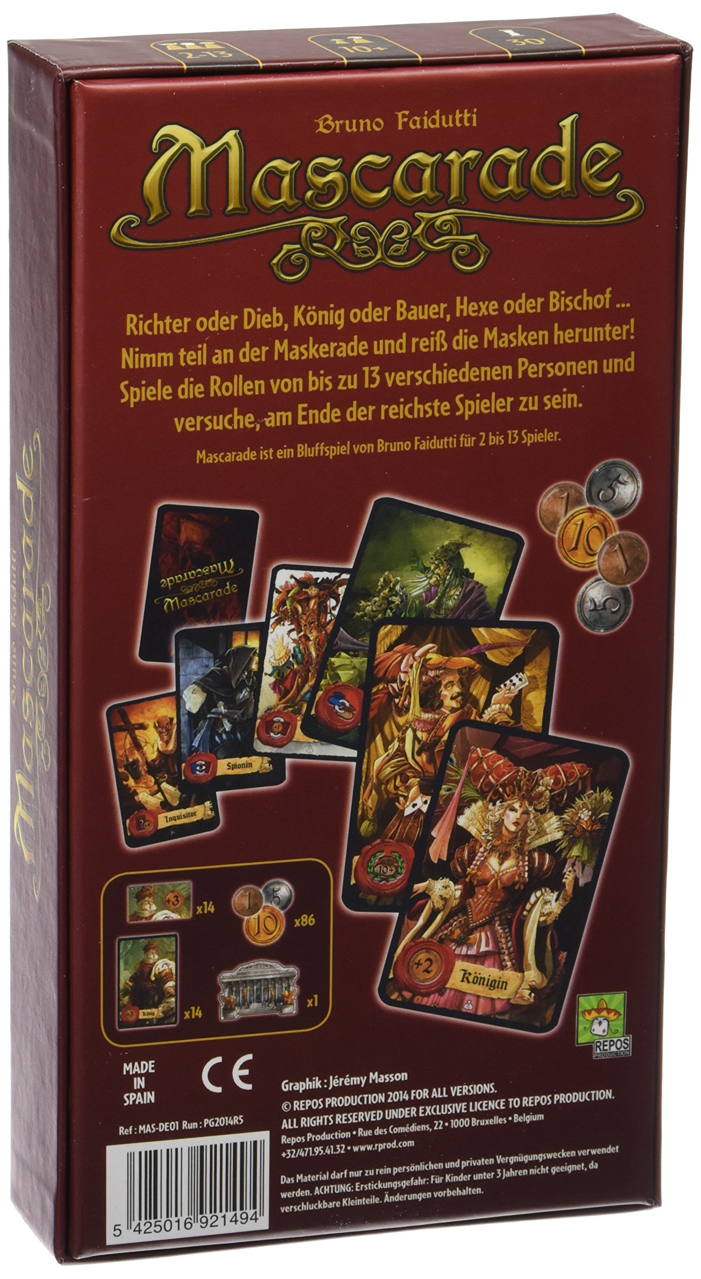 Mascarade – Gesellschaftsspiel Auf Spanisch Von Repos Production, Für 2–13 Spieler Ab 10 Jahren
