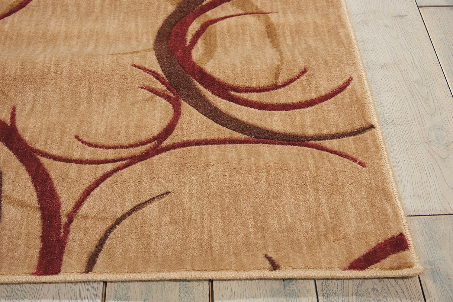 Nourison Home Somerset Abstract Beige 5'3" x 7'5" Area Rug, Easy Cleaning, Non Shedding, Bed Room, Living Room, Dining Room, Kitchen (5x7)