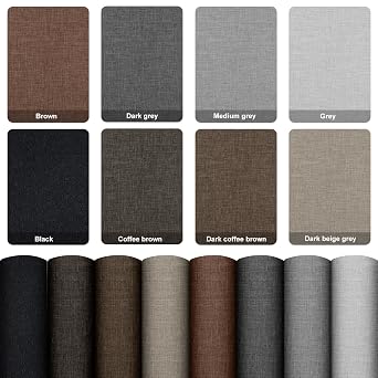 Cahomo Fabric Repair Patches, Self-Adhesive Linen Patch,10x160 cm Patches for Furniture, Canvas Patch Sofa Kits Couch Various Fabrics & Decorate Medium grey