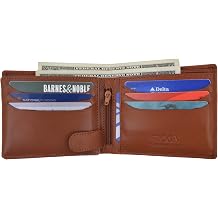Moga Hand Made Genuine Leather Hybrid Bifold Trifold Credit Card ID Wallet Tan