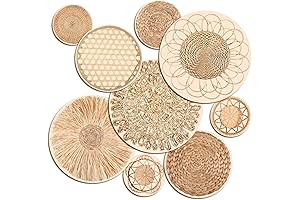9 Pcs Boho Basket Wall Decals for a Cozy Living Room Makeover