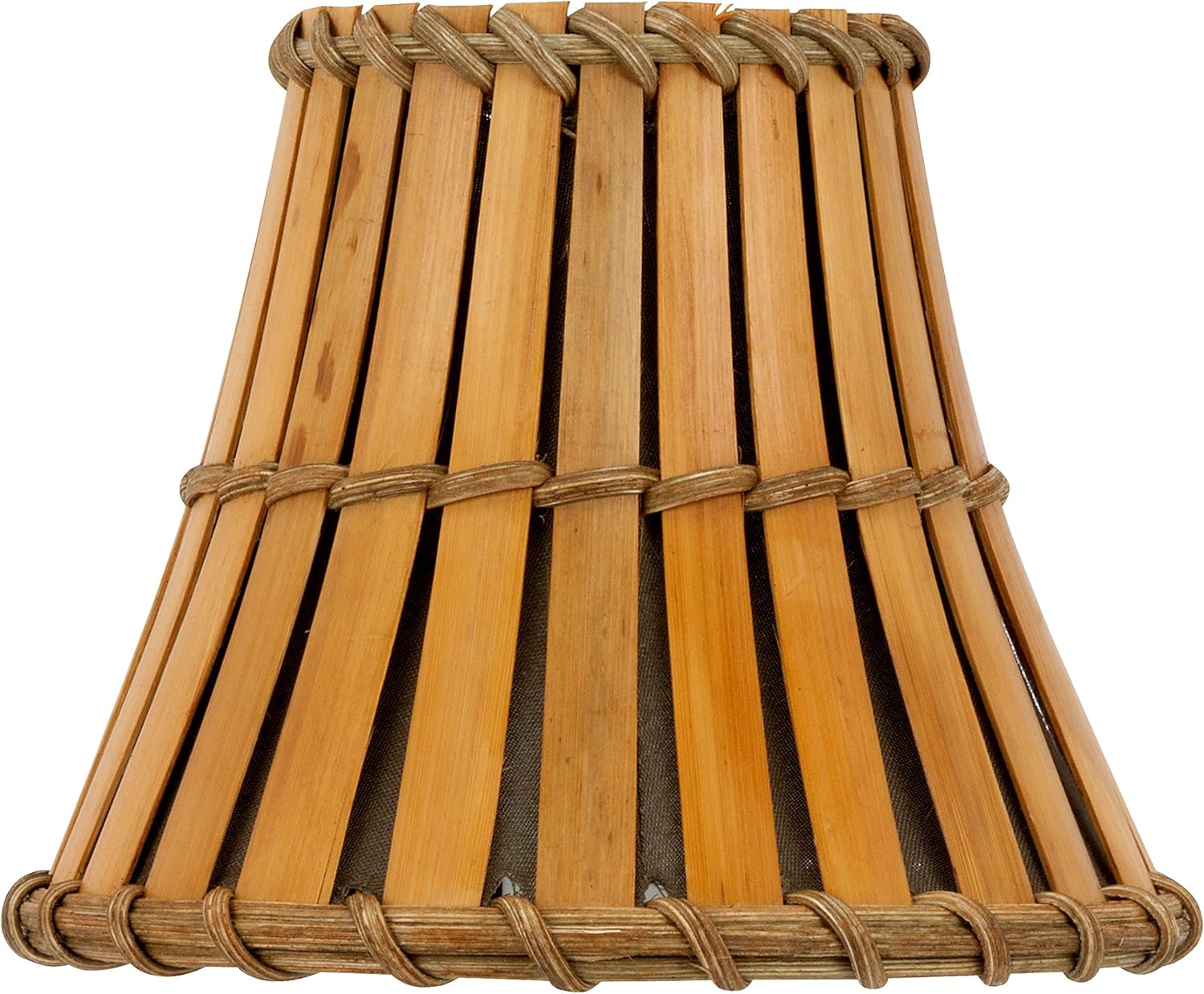 Upgradelights Set of 2 Bamboo Style 5 Inch Chandelier Lamp Shades 3x5x4.5