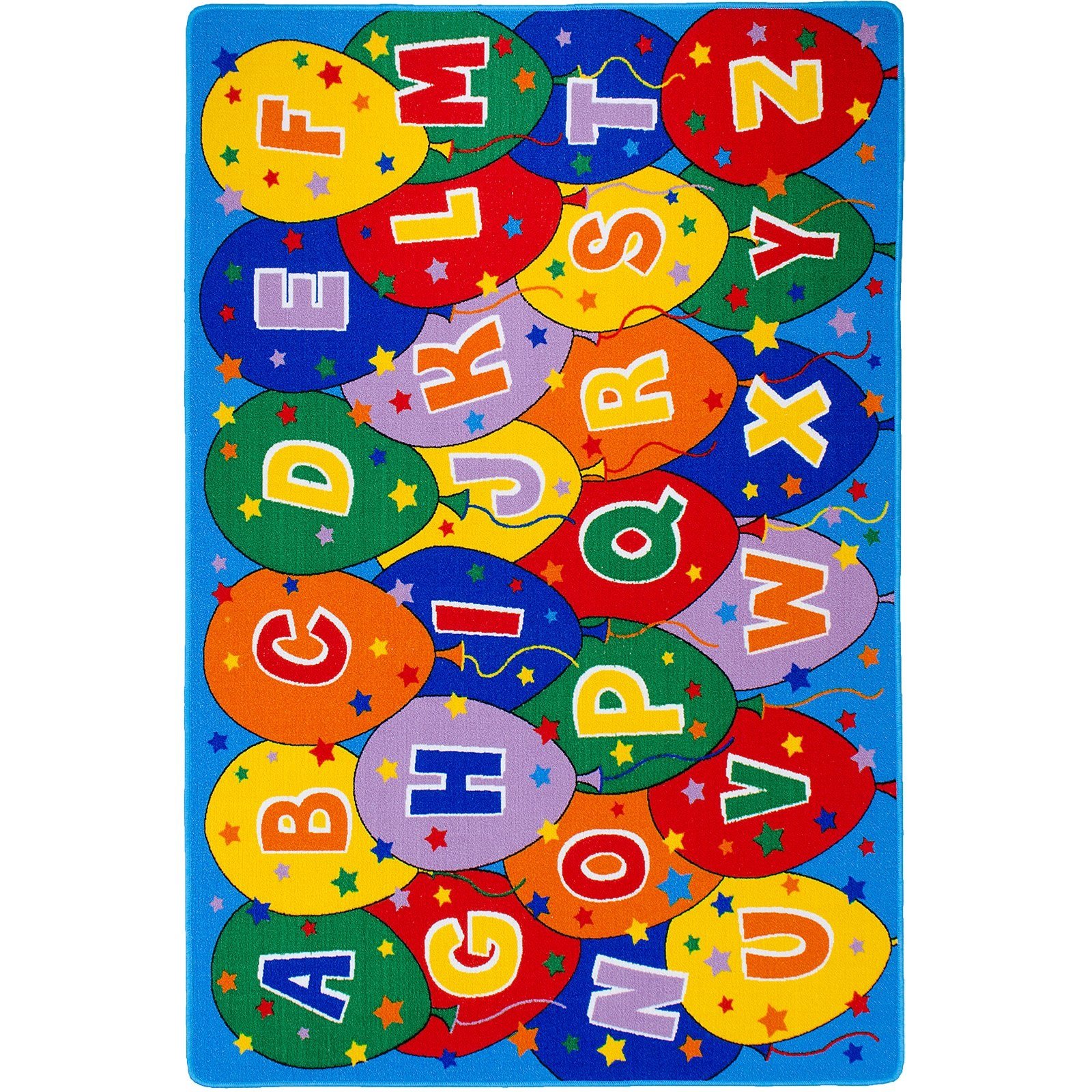 CR’s Kids Area Rug Alphabet Balloons Learning/ Playtime Carpet (8 Feet X 10 Feet)