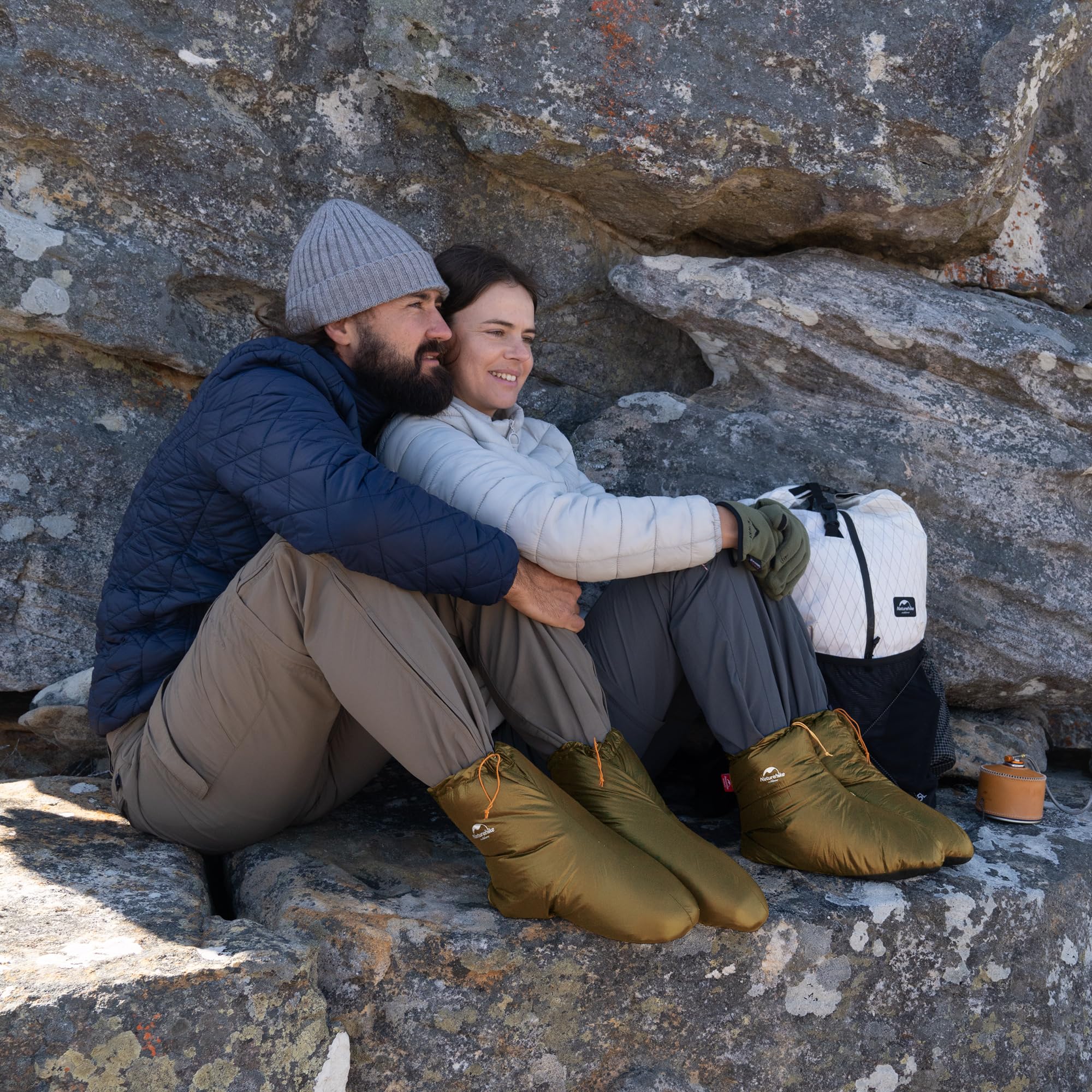 Chaussettes D’hiver Naturehike – Duvet De Canard 90%, Imperméables, Antidérapantes, Compressibles, Tailles S/M/L, Pour Camping Et Extérieur