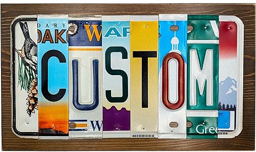 Letreros de matrícula hechos a medida deletrea tus palabras con decoración personalizada para el hogar, la oficina o regalos únicos, arte de pared