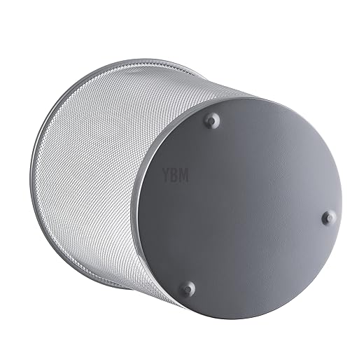 Miniatura 5 de YBM Home Cubo de basura de malla para el hogar y la oficina, papelera de metal para oficina, con forma redonda, 4.75 galones (paquete de 12), color