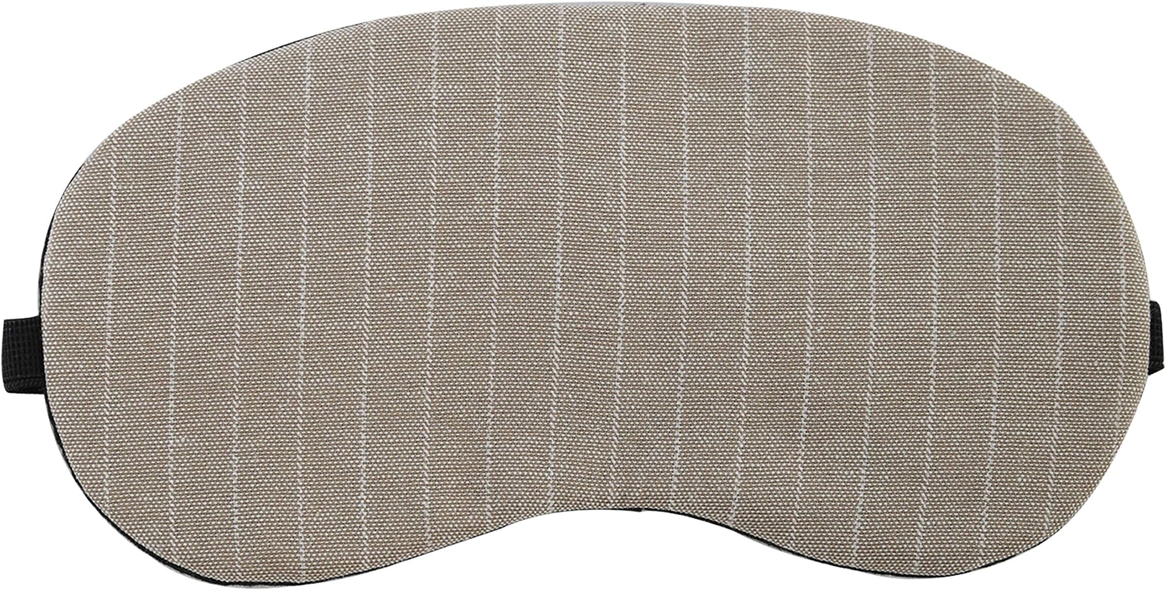 Visual Echoes™ Cotton Sleep Eye Mask, No Pressure Blindfold With Cooling Gel Insert, For Deep Rest, Contoured Shape And Stretchable Head Strap, Elegant Brown Striped