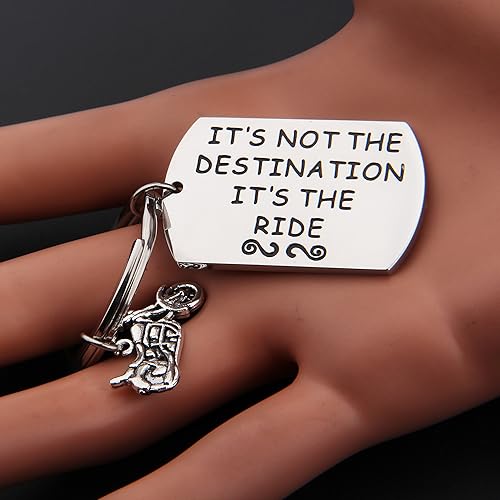 Miniatura 4 de MAOFAED Llavero de motocicleta para motociclista, regalo de pollito