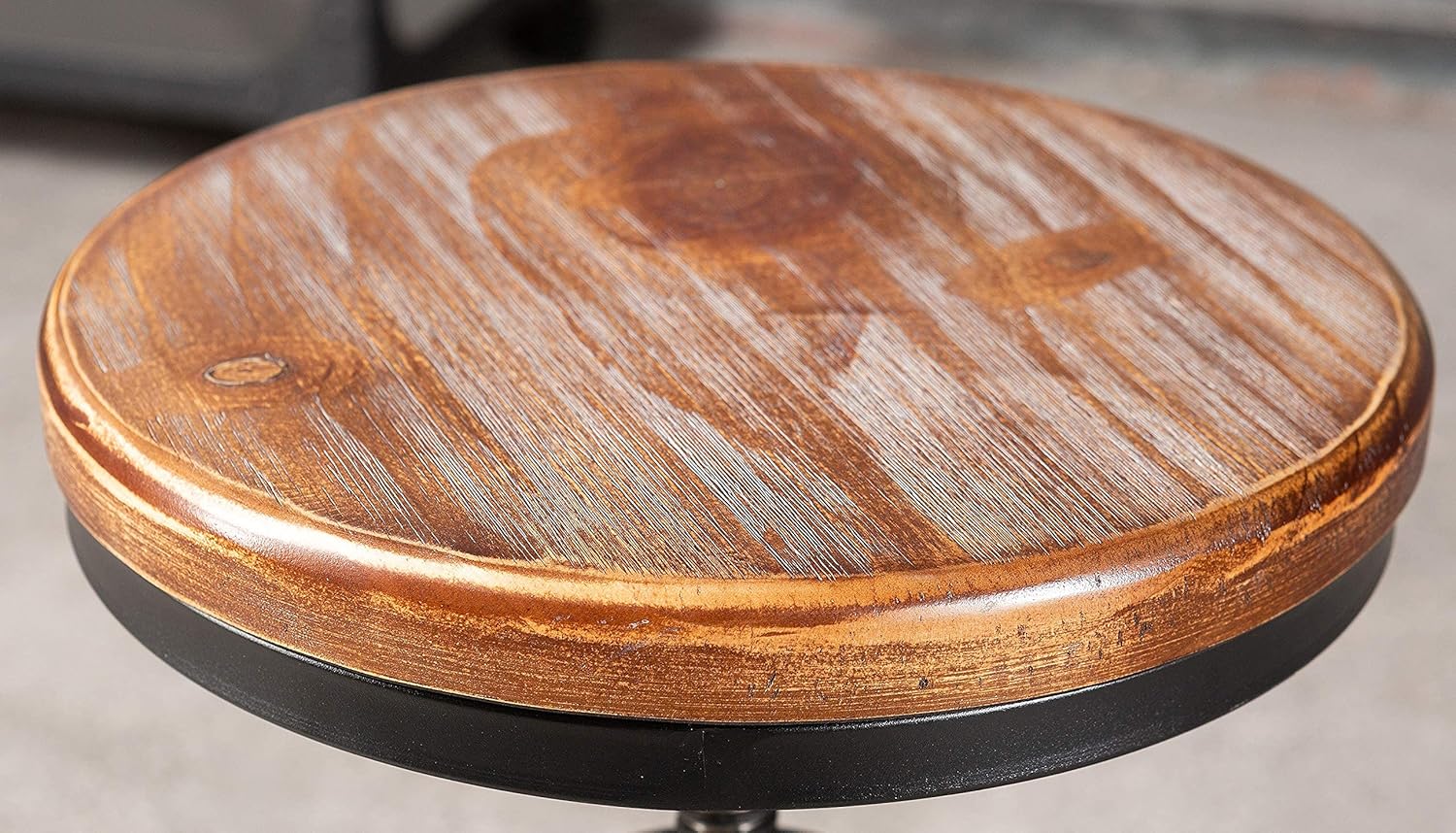 Buy 32 Inch Vintage Industrial Bar Stool Metal Wood Swivel Bar Stool Retro Bar Height Stool Counter Height Adjustable Kitchen Stools Set Of 2 Extra Tall Pub Height 26 32 Inch