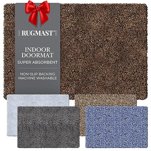RugMast Premium Microfiber Indoor Door Mat – 36"x72" Washable Entry
