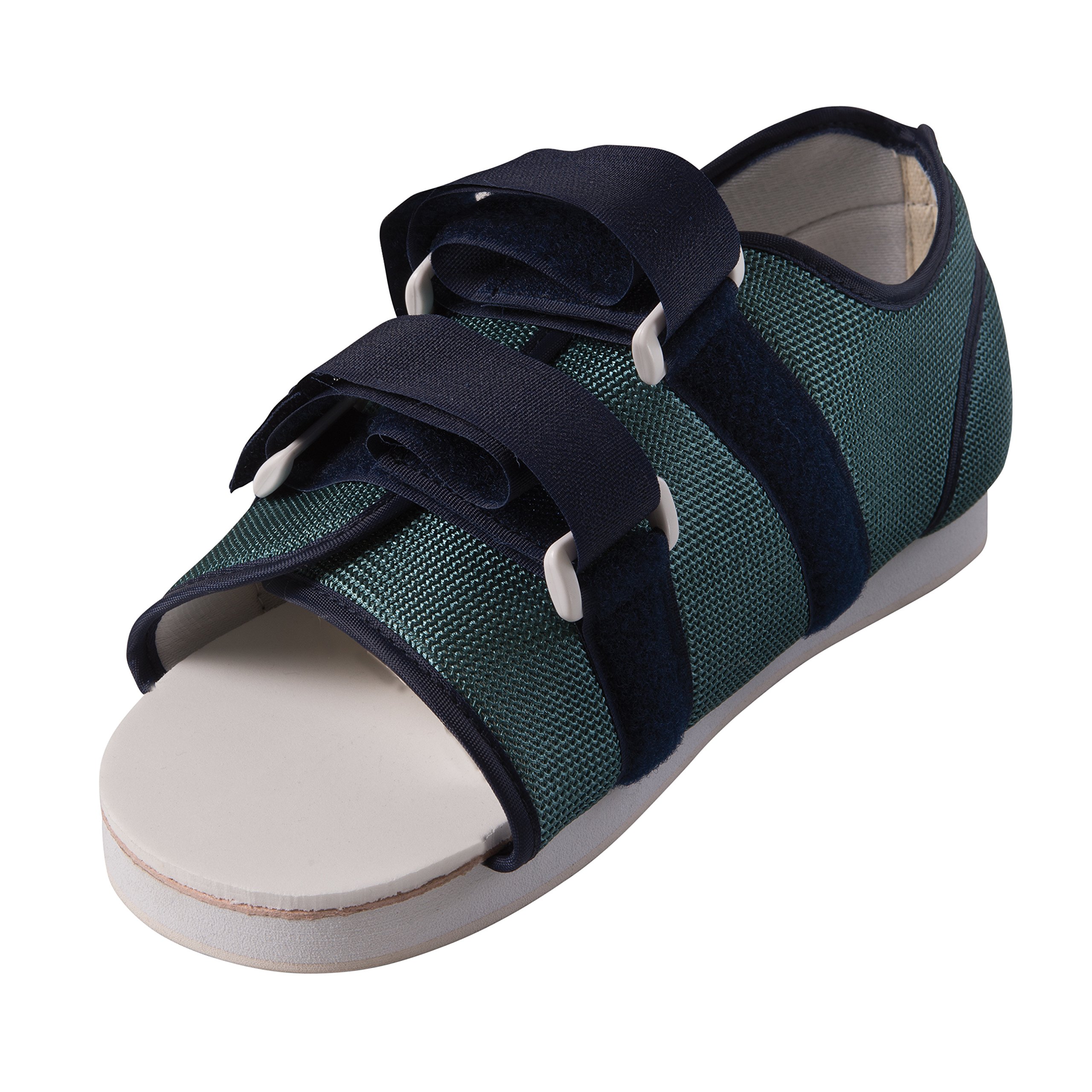 MABIS Post Op Shoe, Surgical Walking Shoe or Walking Boot for Plantar Fasciitis, Foot Pain, Broken Foot or Toes, Lightweight with Adjustable Straps, Universal Left or Right Foot Fit, 1 Each, Shoe Size 7-9