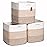 NaturalCozy Storage Cubes 11 Inch Cotton Rope Woven Baskets for Organizing, 3-Pack | Cube Storage Bin | Square Storage Baskets for Shelves Organizer, Classroom, Kids Toy Bins, Closet, Baby Nursery