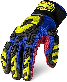 Ironclad KONG Waterproof Cut Resistant Deck Crew Glove; TPR Impact Protection, Oil Repellent, Waterproof, A7 Cut Resistant, Sized S, M, L, XL, XXL, XXXL (KDC5W-04-L)