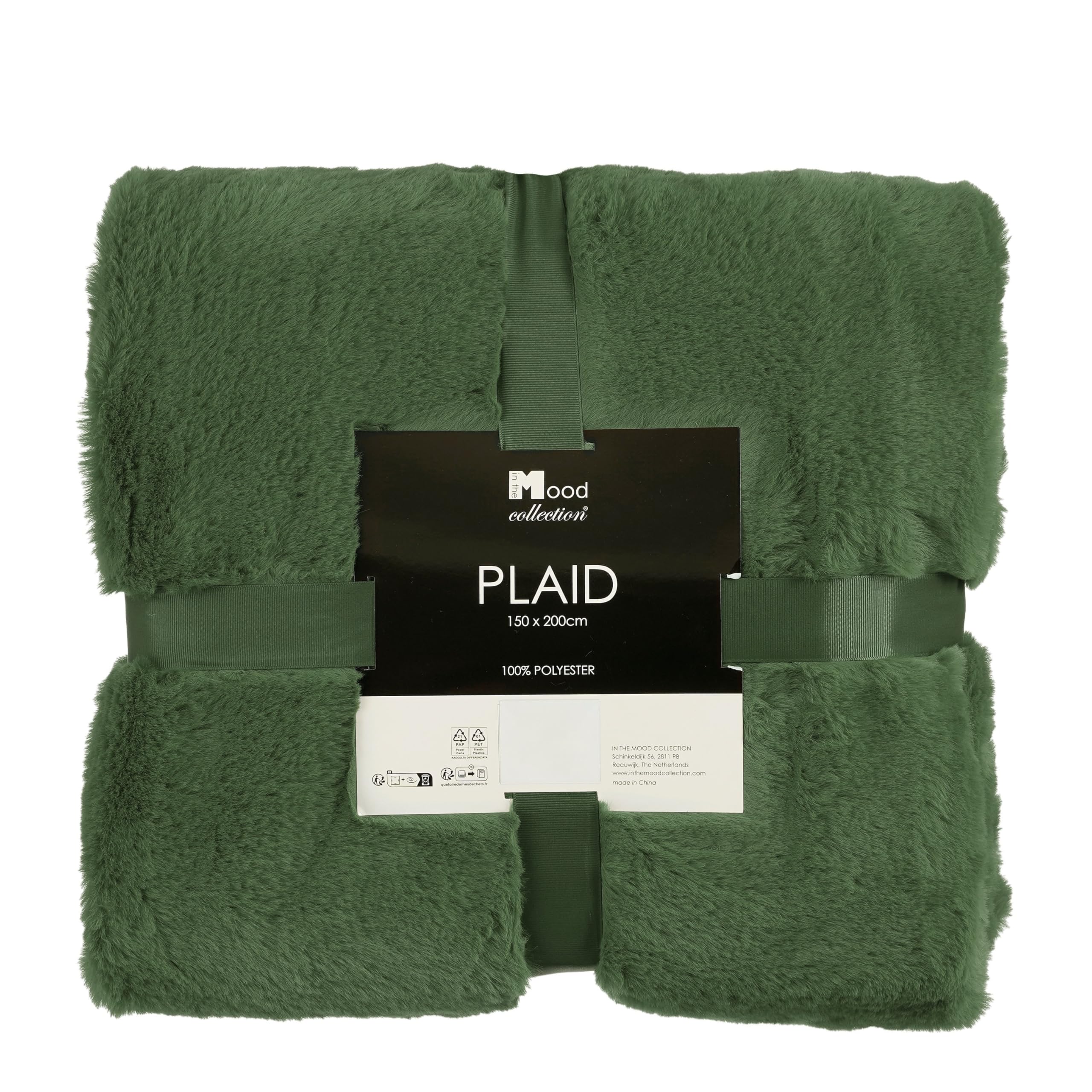Plaid polaire MICA Decorations Bronte vert foncé L200 xl150 cm