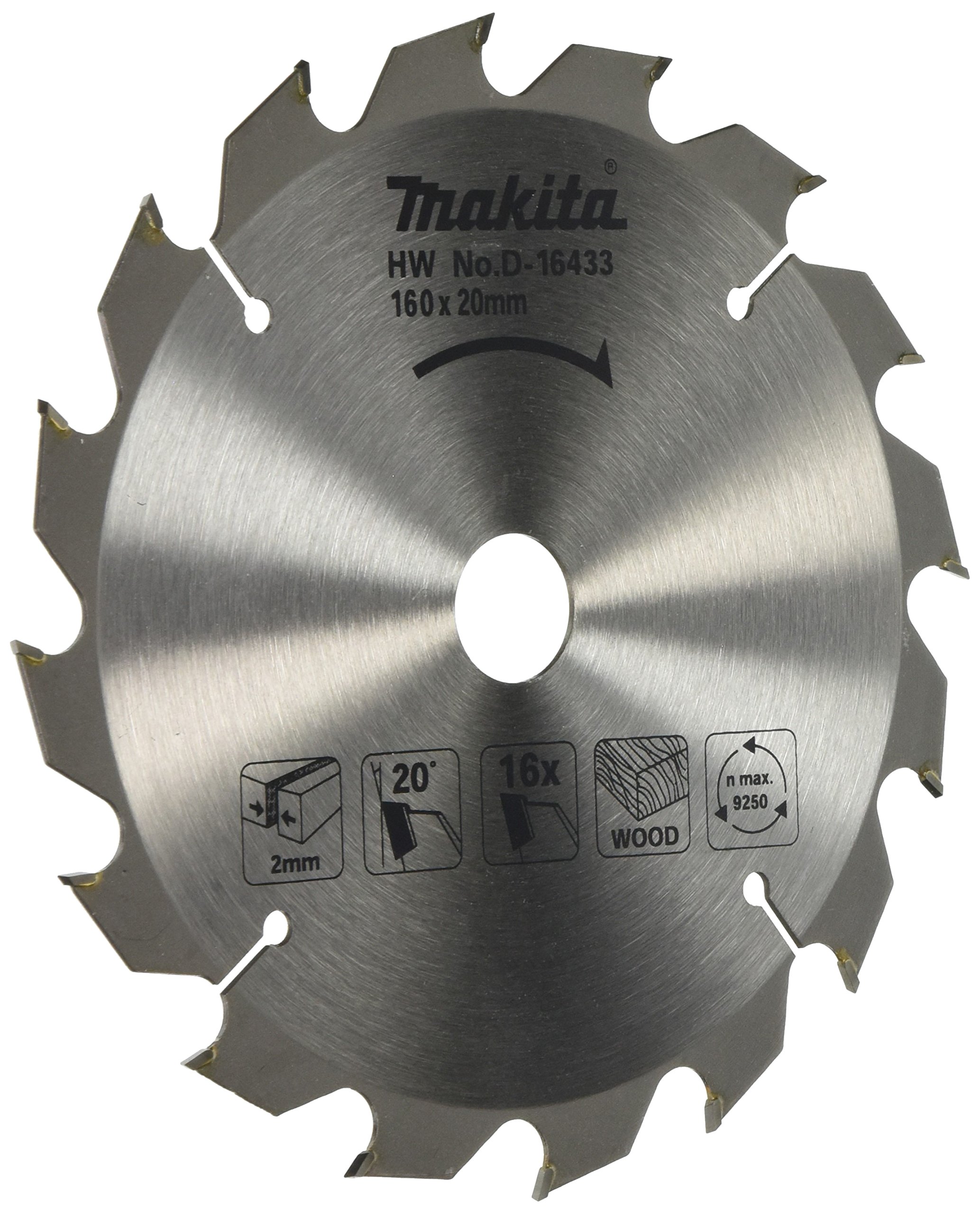Makita Wood Cutting Circular Saw Blade 160mm 16T 20mm